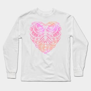 Skeleton ribs heart Long Sleeve T-Shirt